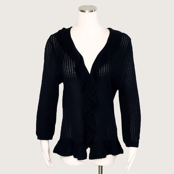 Chaps Sweaters - Chaps Mesh Cardigan